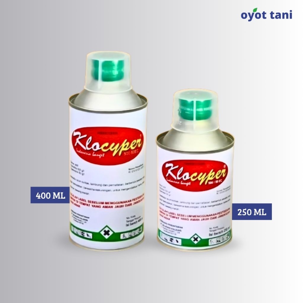 Klocyper 500/50EC 250 ml & 400 ml (Original) | Insektisida Racun Kontak & Lambung Bahan Aktif Klorpi