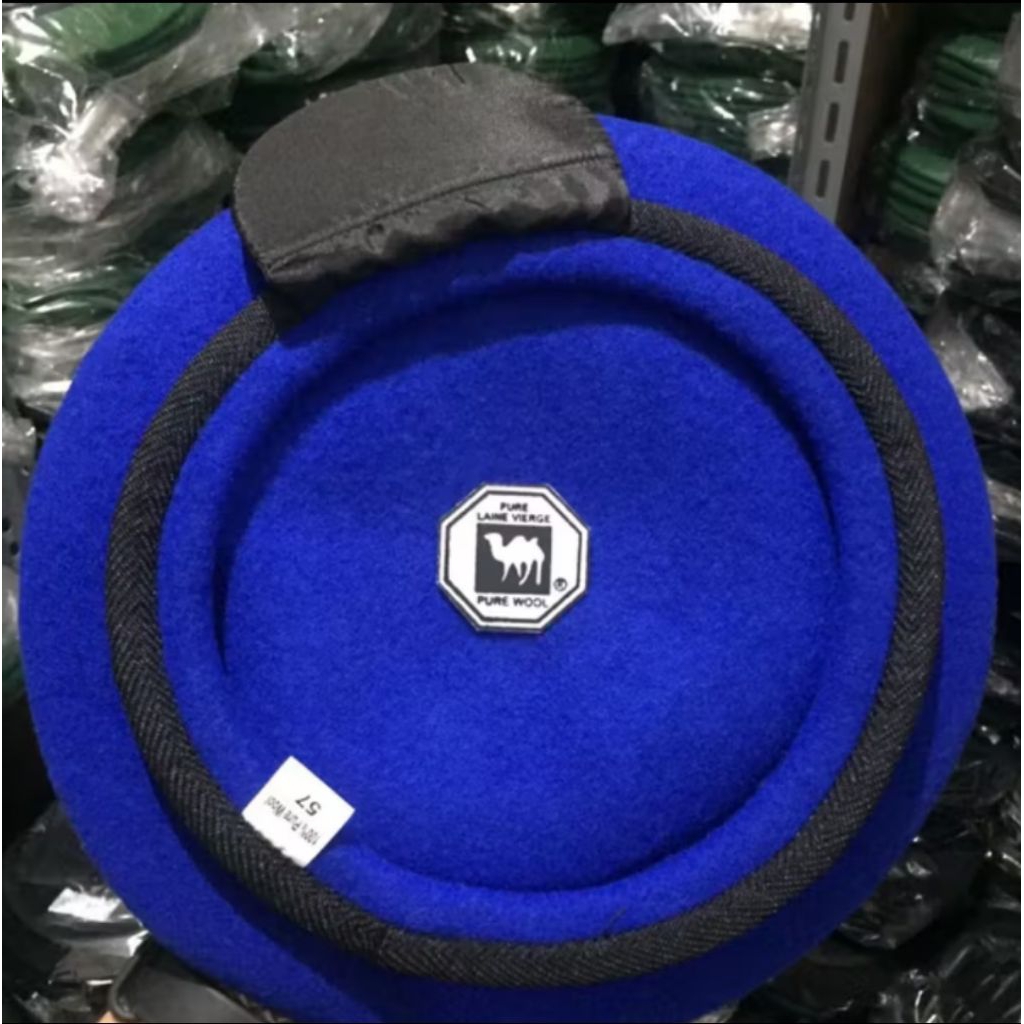 Baret Camel Biru PM - Baret Pomal Woll