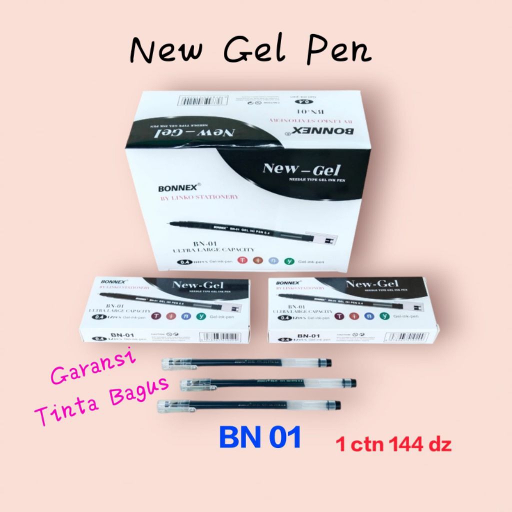 

Pulpen Gel BONNEX 0.4mm New-Gel (12pc)