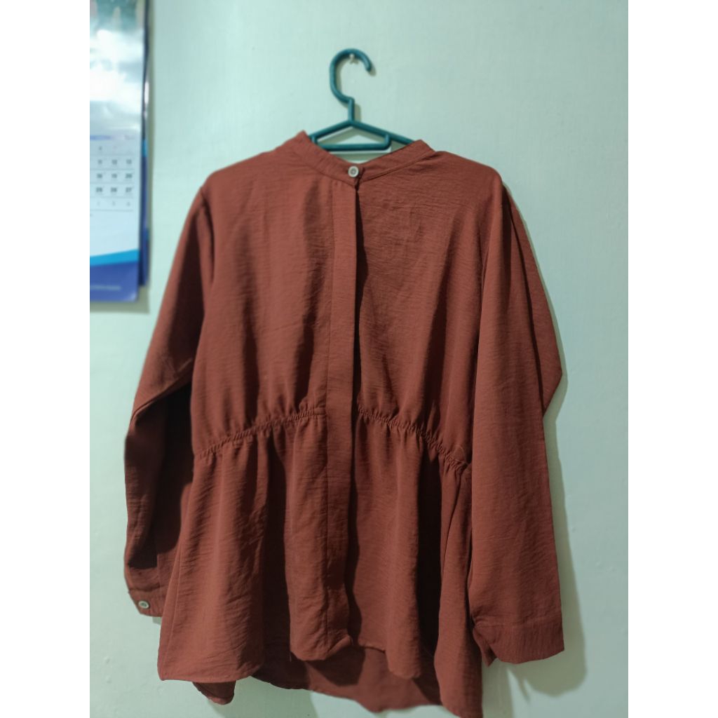 blouse coklat preloved