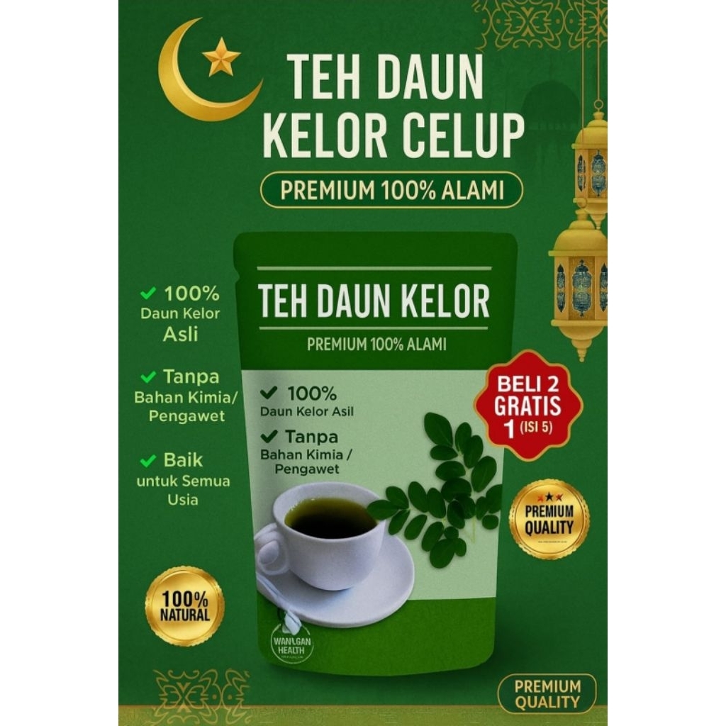 

Teh Daun Kelor Herbal/Moringo 100% Alami MANFAAT OBAT DIABETES/KANKER/MENGOTROL GULA DARAH DAN KOLESTEROL