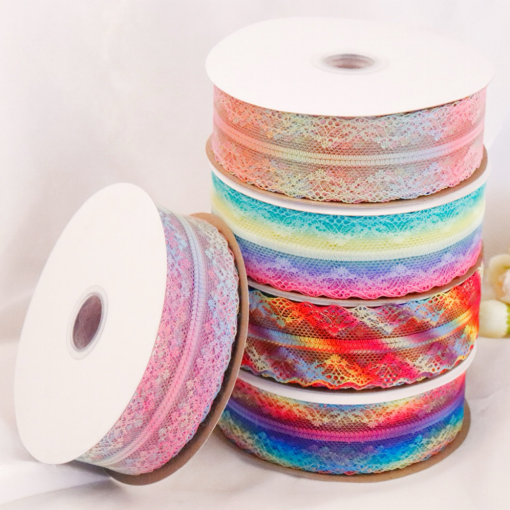 

BeadsBaby88 Pita Renda Pagar unicorn Rainbow 4cm/40mm Premium Quality (per yard) bahan best quality super lembut cocok untuk dibuat jepit rambut anak, acc fashion lain atau bahan untuk buat bunga