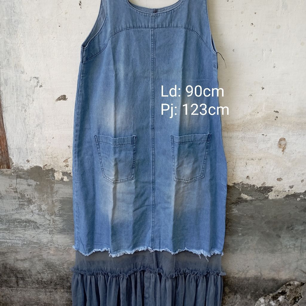 Overall Rok Soft Jeans Mix Tile Mewah