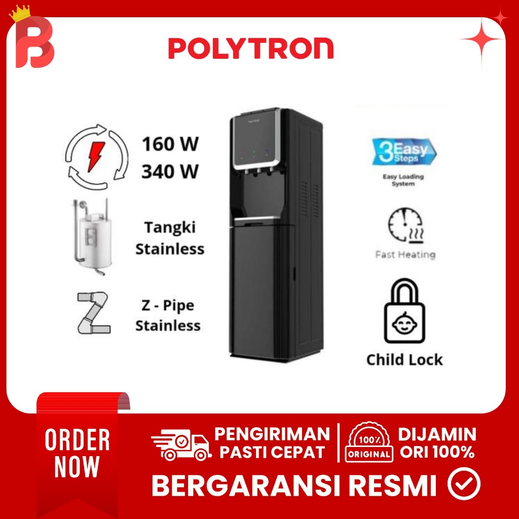 POLYTRON PWC615X DISPENSER GALON BAWAH PWC 615 KOMPRESOR PS-PWC615X