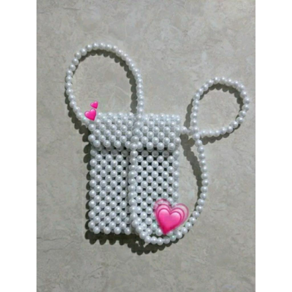 TAS SELEMPANG MANIK-MANIK MUTIARA