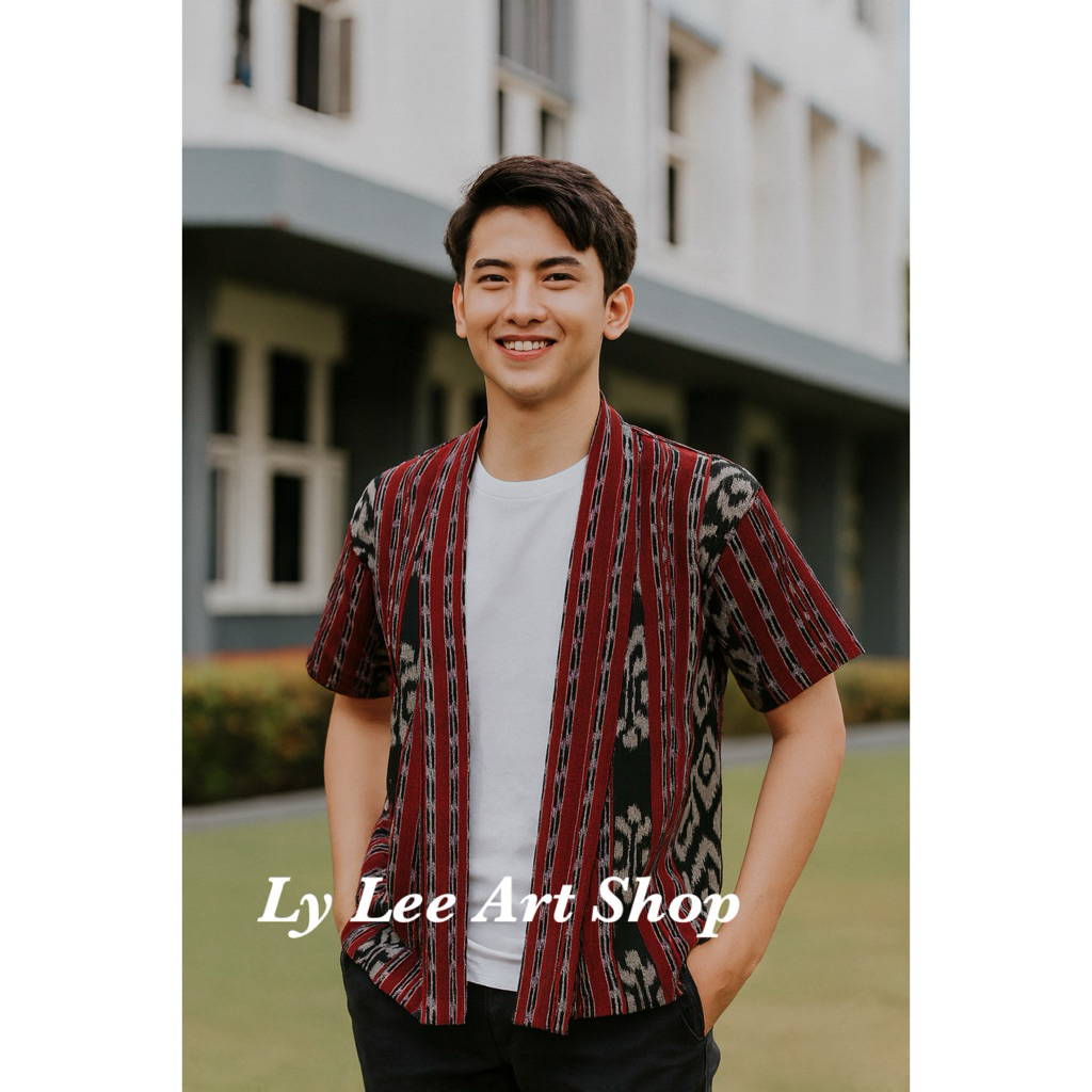 Baju tenun Outer cowok Keren