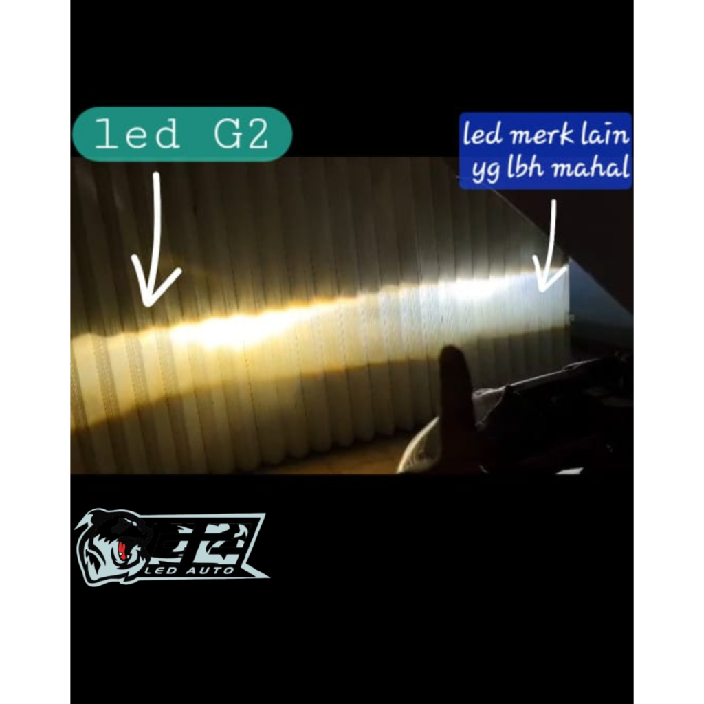 [G2] LED MOBIL PREMIUM 4300K-H4 SEMU KUNING PUTIH