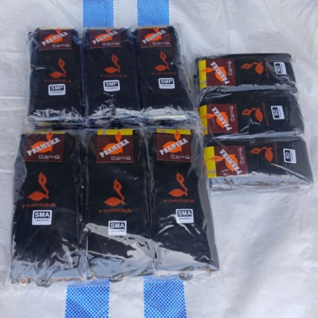 (GROSIR 12 PASANG) KAOS KAKI PRAMUKA SD SMP SMA.KAOS KAKI ANAK SEKOLAH SD SMP SMA