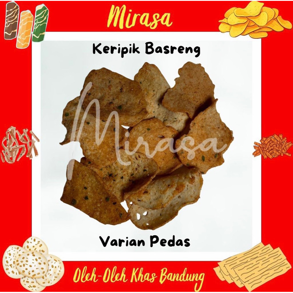 

Keripik Basreng Pedas| Kemasan Berat 250g, 500g, & 1KG.