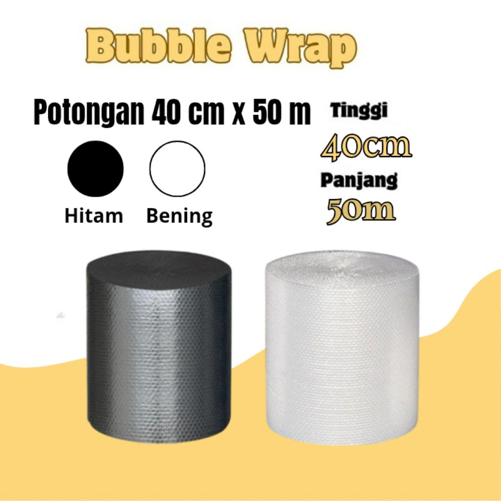 

Bubble Wrap Roll Potongan Ukuran 40 CM x 50 Meter Bubblewrap Packing Online Shop Warna Hitam Dan Putih Potongan Bubble Gelembung