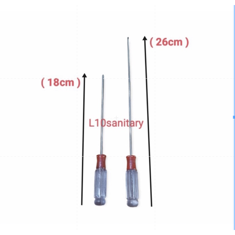 Obeng RADIO Plus + / Obeng TV / Obeng Panjang Lurus Kecil 5” Inch