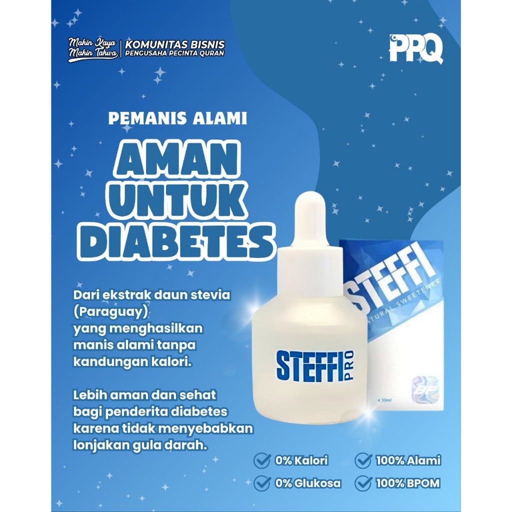 

Steffi Pro 30 ml Original 100% Natural Sweetener Pemanis Alami Dari Daun Stevia Asli