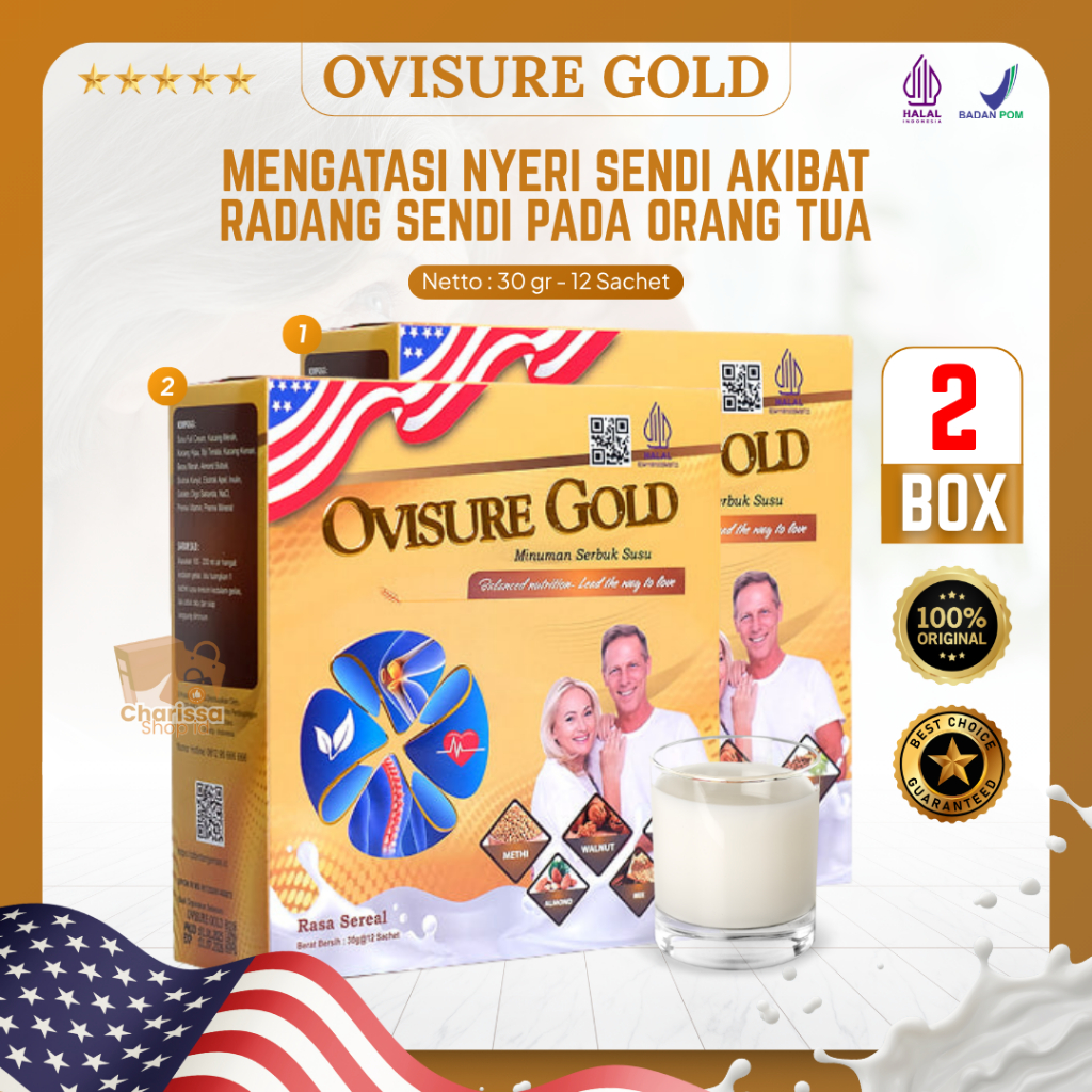 

Ovisure Gold 2 Box Susu Bubuk Kesehatan Vitamin Tulang Sendi Osteoporosis Original USA