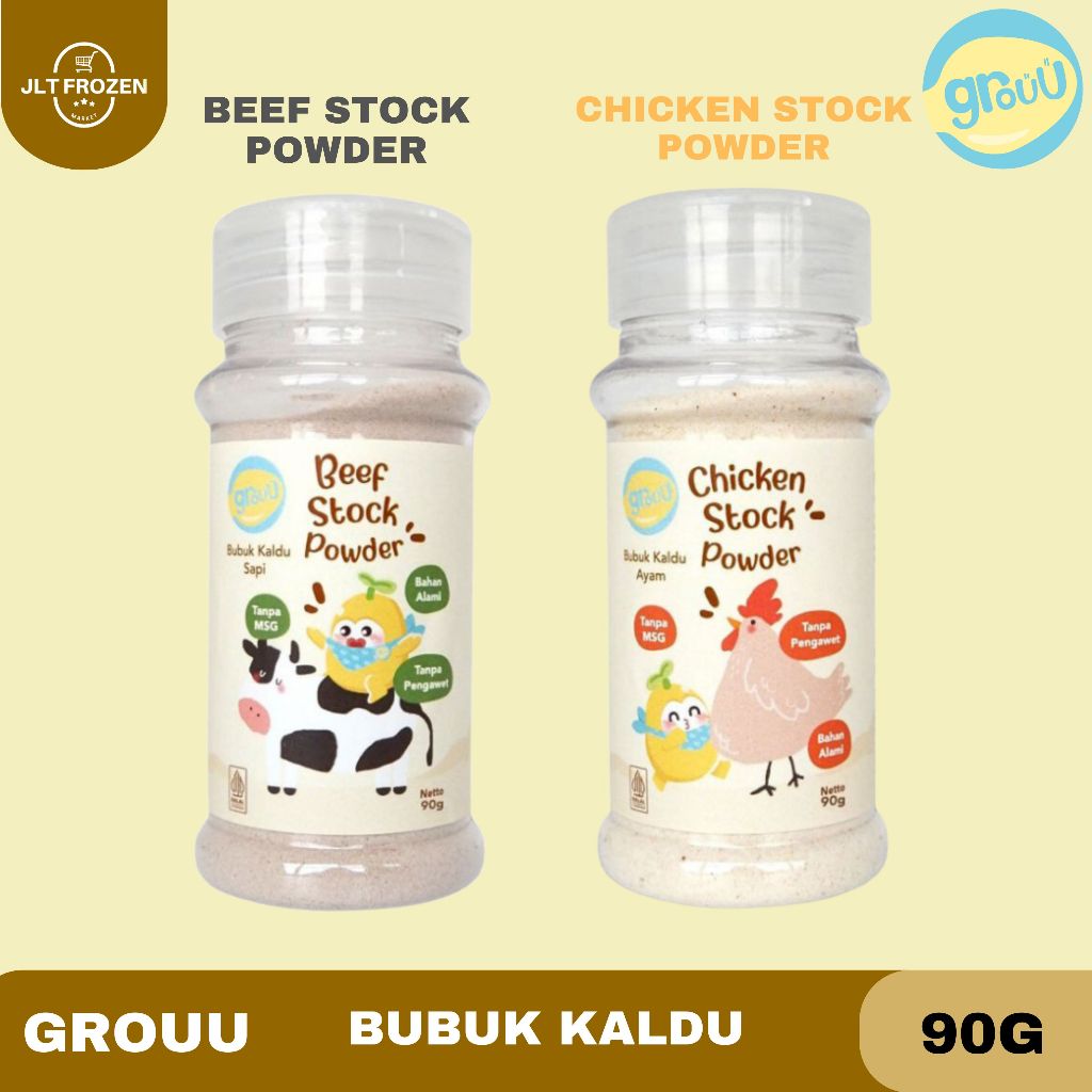 

Grouu Beef Stock Powder 90g - Bubuk Kaldu Sapi / Bumbu MPASI / Bumbu Masak / Untuk Bayi