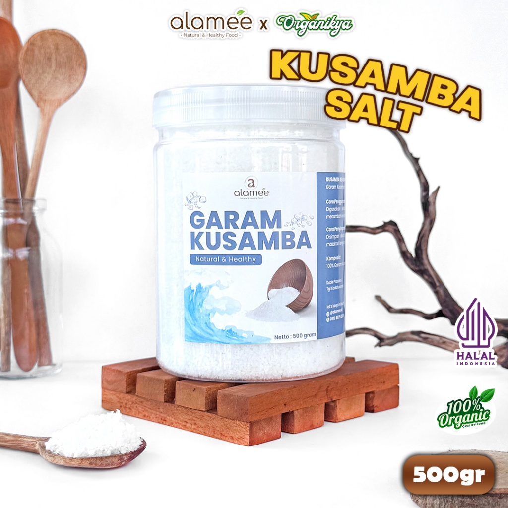 

ALAMEE Garam Kusamba Sea Salt Laut Bali 500gr Organik Murni Natural Alami Organic Lokal organikya