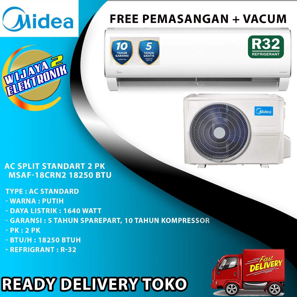 AC SPLIT MIDEA MSAF18CRN2 / AC MIDEA 2PK MSAF 18CRN2 - UNIT ONLY