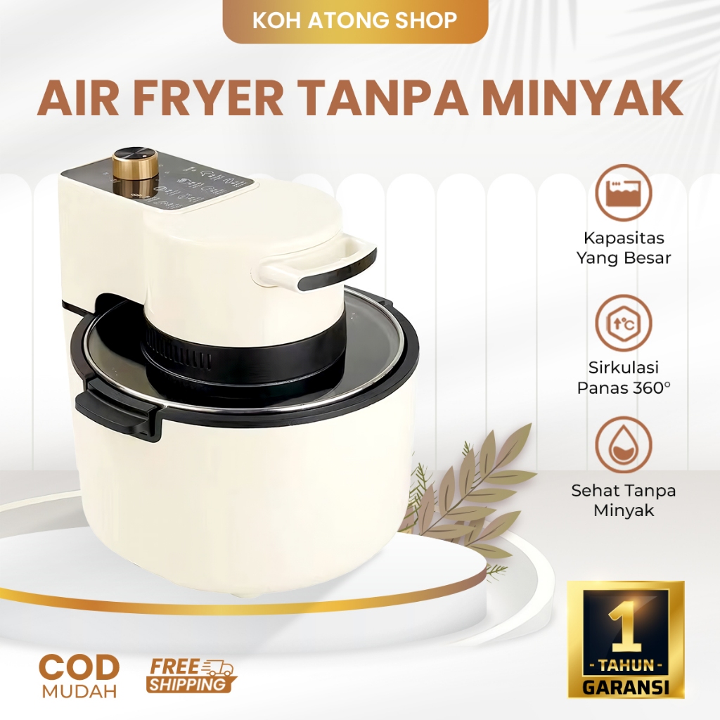 Air Fryer Kaca Finito Penggorengan Tanpa Minyak 4L
