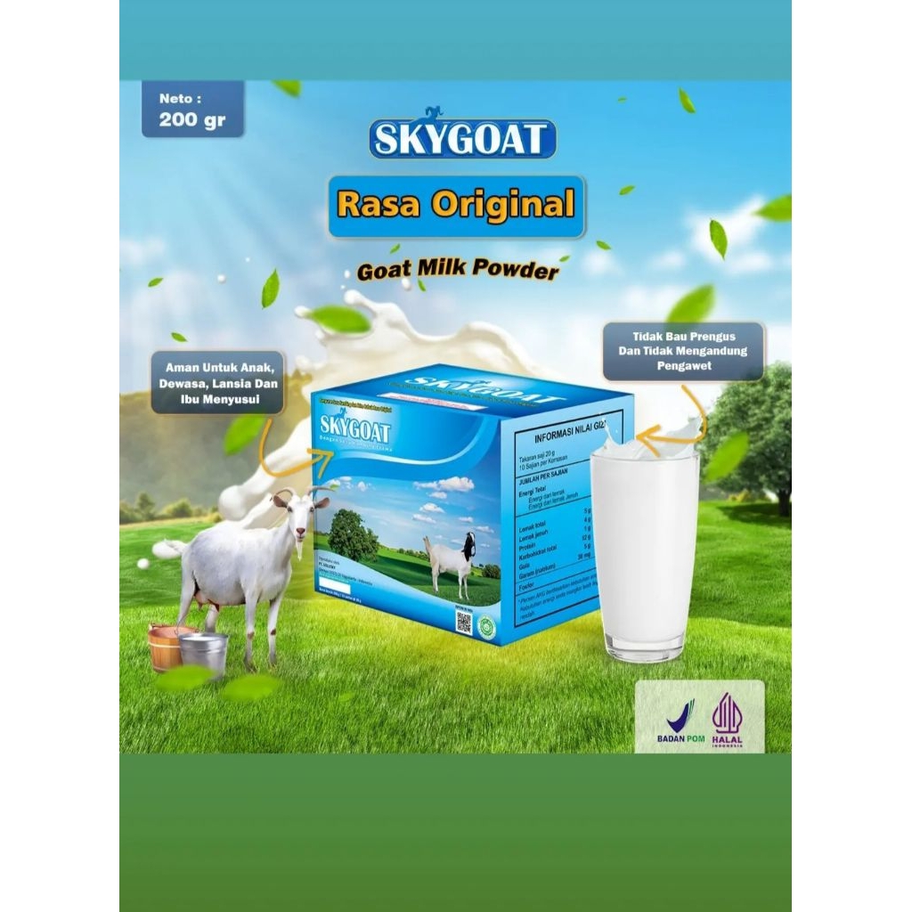 

SKYGOAT SUSU KAMBING TANPA BAU PRENGUS RASA COKLAT DAN ORIGINAL