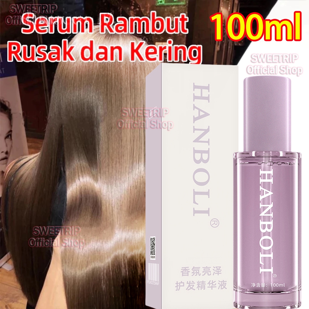 Hair Serum Treatment Vitamin Rambut Parfum Serum Rambut Pelembab Pelurus dan Lembut Wangi 100ml Perf