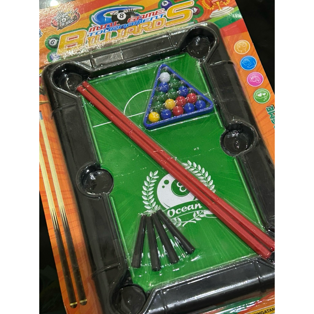 Mainan Meja Billiard Kecil untuk Anak | Billiard Set Edukasi Motorik Anak