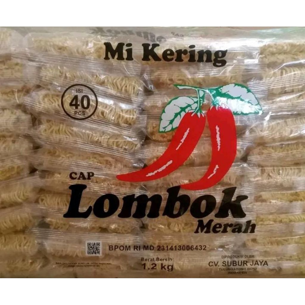 

Mie kering yoki cap lombok 1ball isi 40
