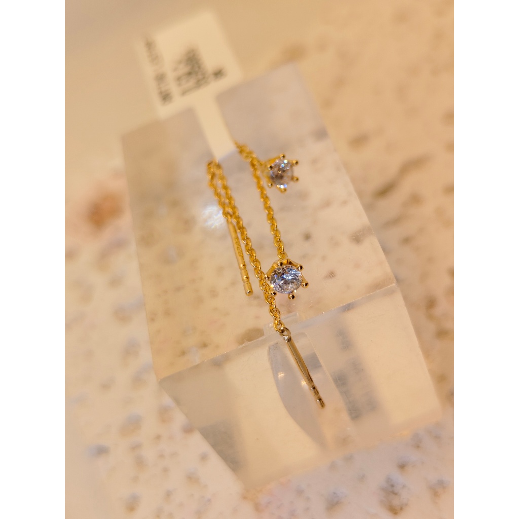 anting emas 8k model variasi tusuk panjang mt.putih