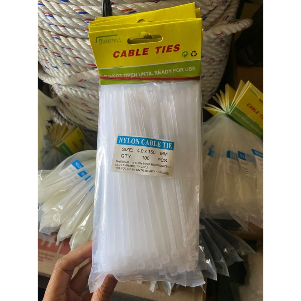 

TB Mekar Karya - KABEL TIES CABLE TIES 10CM / 15CM / 20CM / 25CM / 30CM Warna Putih dan Hitam
