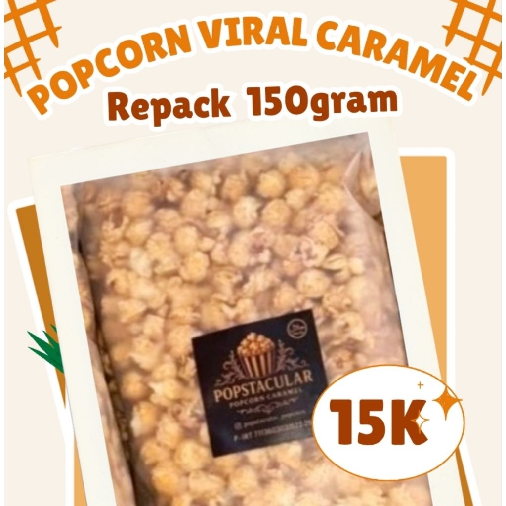 

TERMURAH!! POPCORN VIRAL CARAMEL REPACK 150GRAM