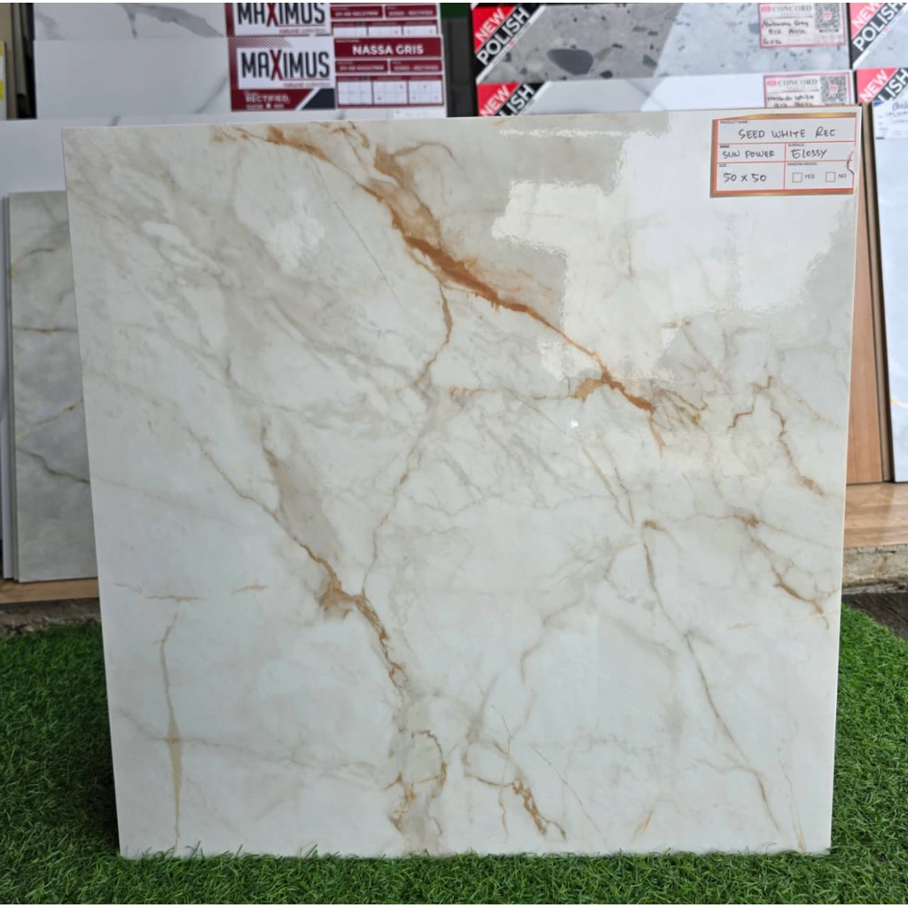 Keramik Cutting Sun Power 50x50cm Seed White