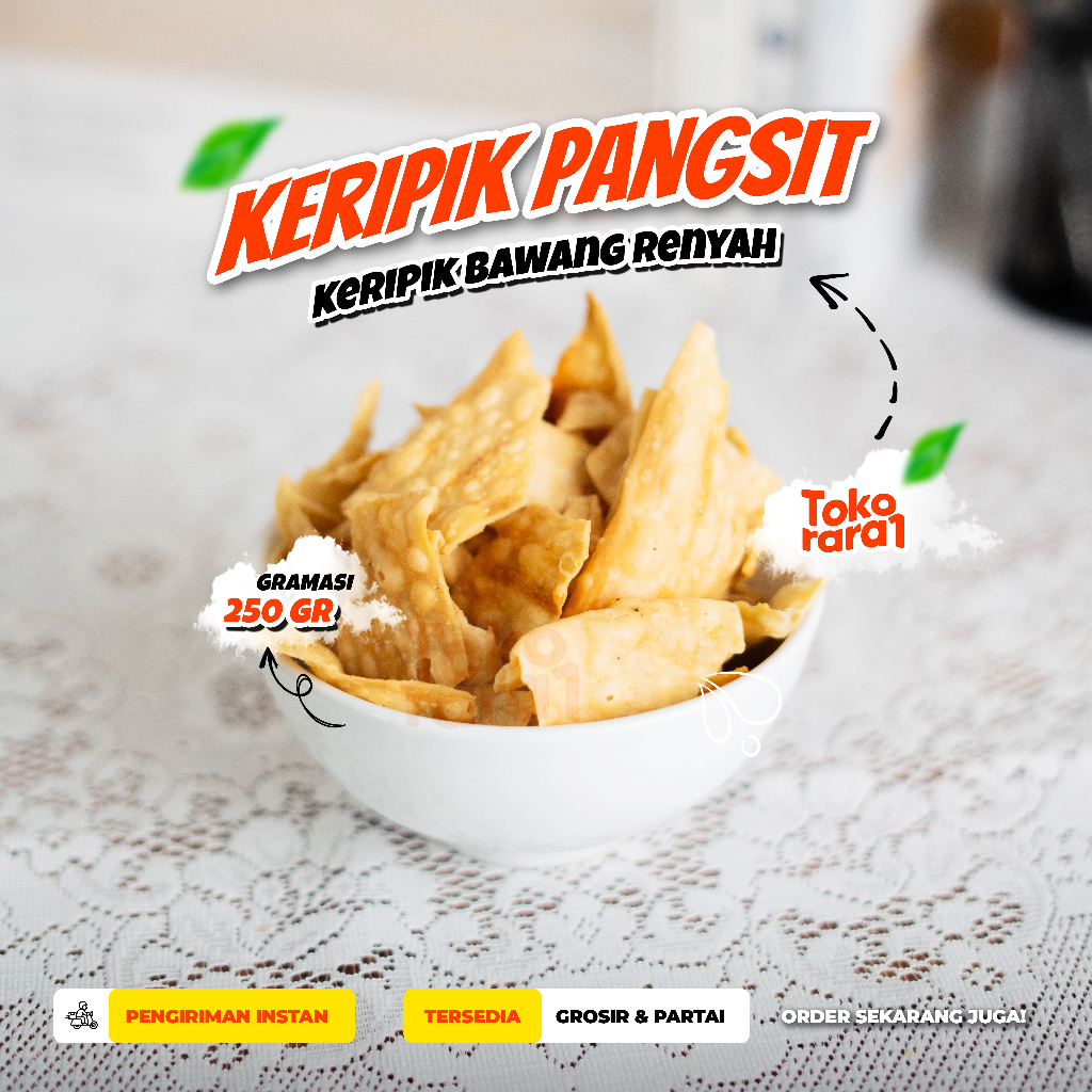 

Keripik Pangsit Kripik bawang Pedas Asin 250gr