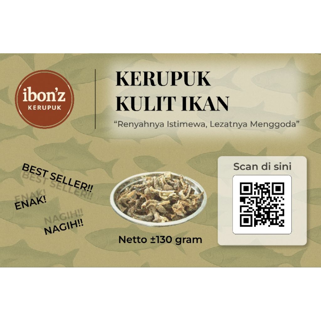 

Kerupuk kulit ikan Pontianak Khas Kalimantan 130 Gram Cemilan Keripik - Kerupuk kulit ikan Pontianak - keping & stik