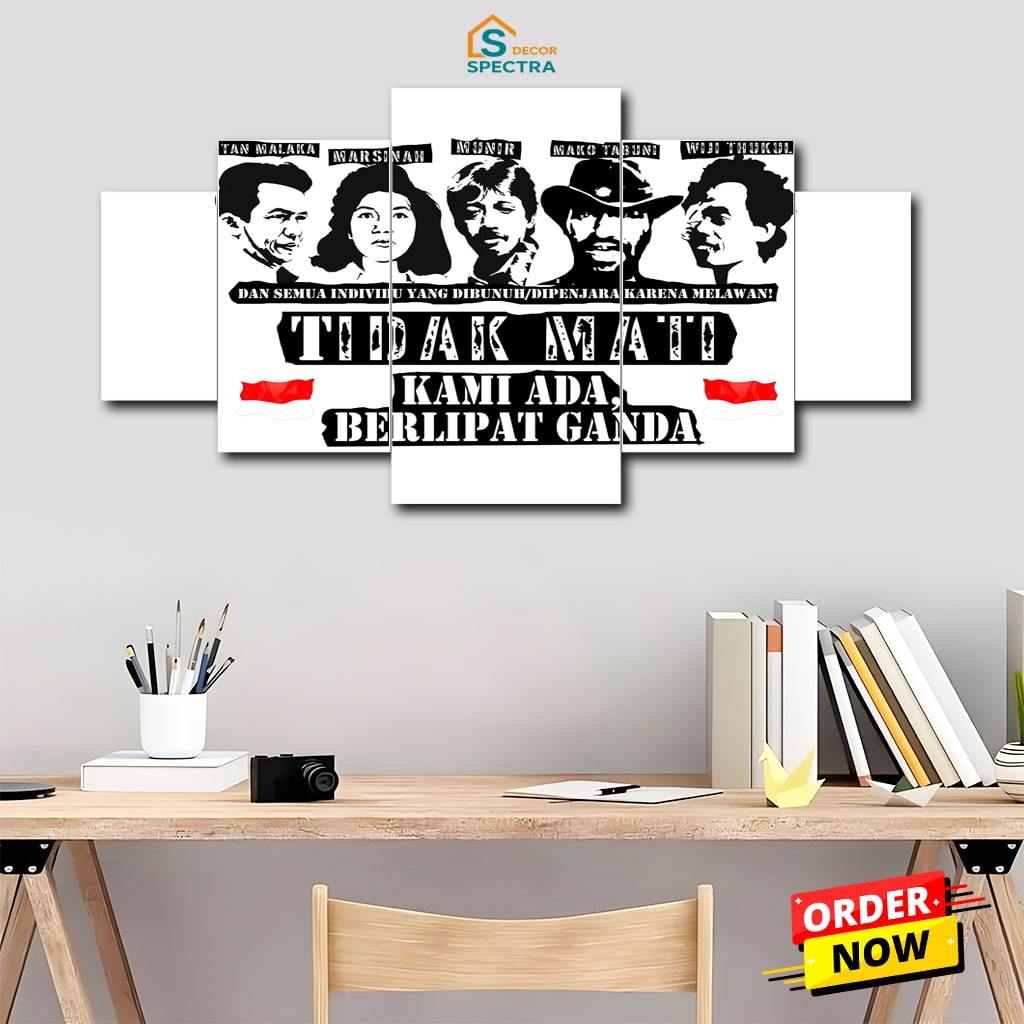 SPECTRA HIASAN PAJANGAN DINDING KAMAR POSTER MENOLAK LUPA 1 SET COMBO5/SATUAN 20X30CM