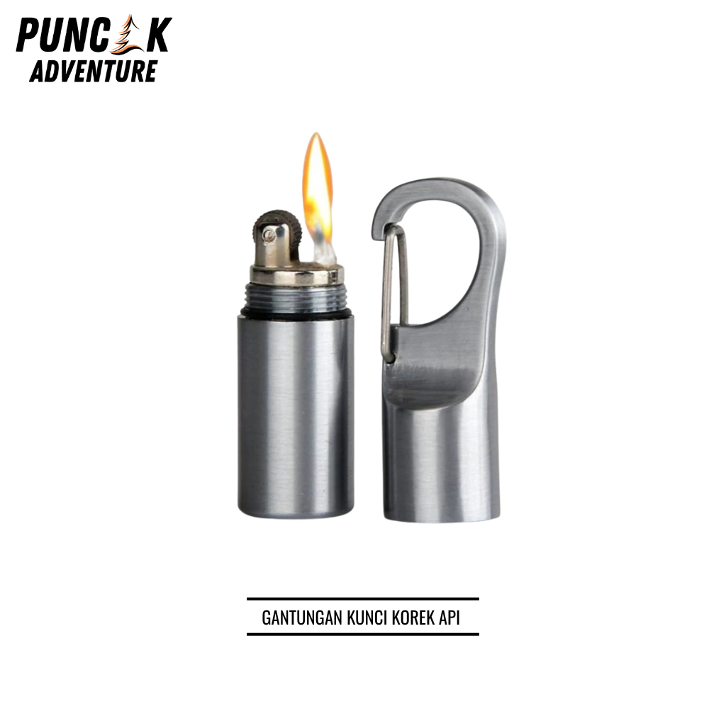 Gantungan kunci korek Api lighter Waterproof - Korek Api survival - Korek Api Mini - Korek Api