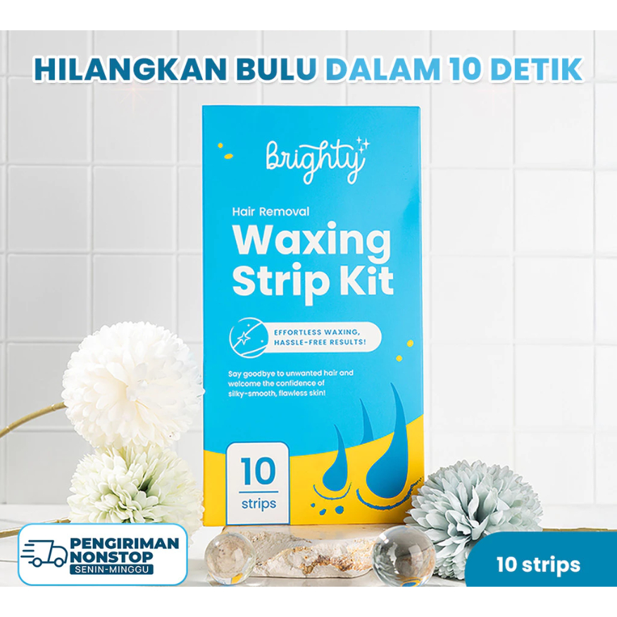 Brighty Hair Removal Waxing Strip Kit Waxing Ketiak Paket Waxing pencukur bulu kemaluan sugar wax pe