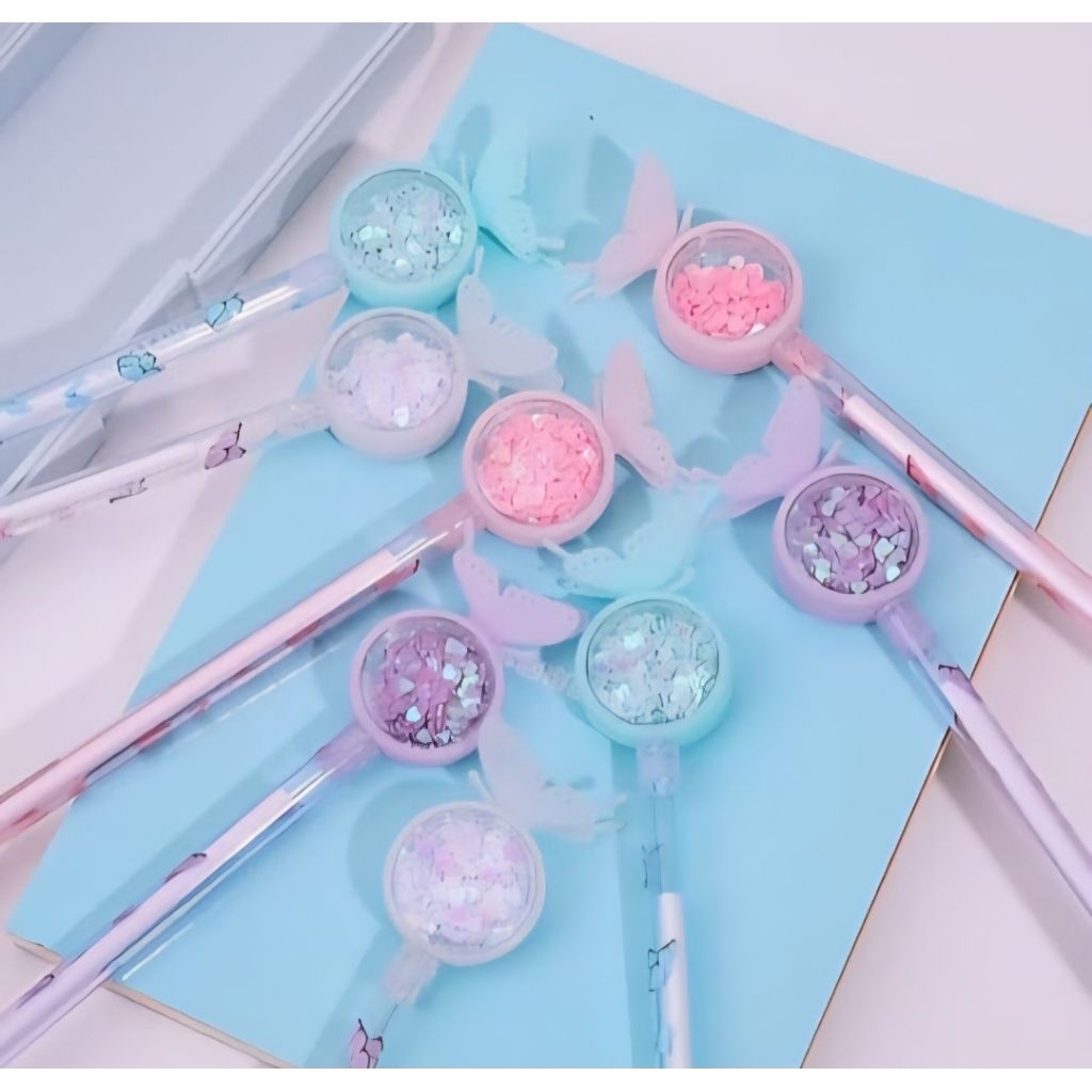 

Pena Karakter Gliter Bunny Lucu Black Ink Gel Bolpen Pastel Alat Tulis Sekolah Kantor S045