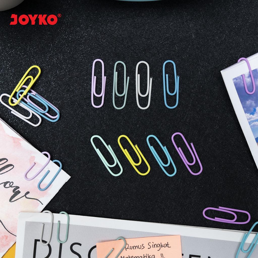 

JOYKO PAPER CLIP SOFT COLOR - Klip Penjepit Kertas isi 150 Pcs