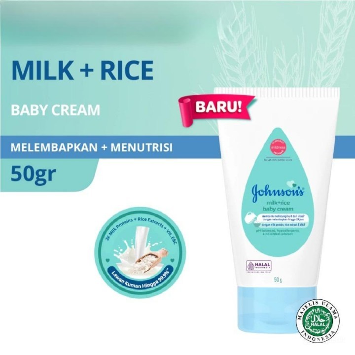 JOHNSON BABY CREAM MILK & RICE 50GR / MILK