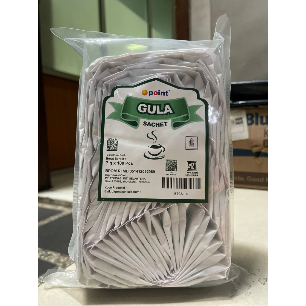 

GULA SACHET PUTIH 7G x 100 PCS MERK POINT