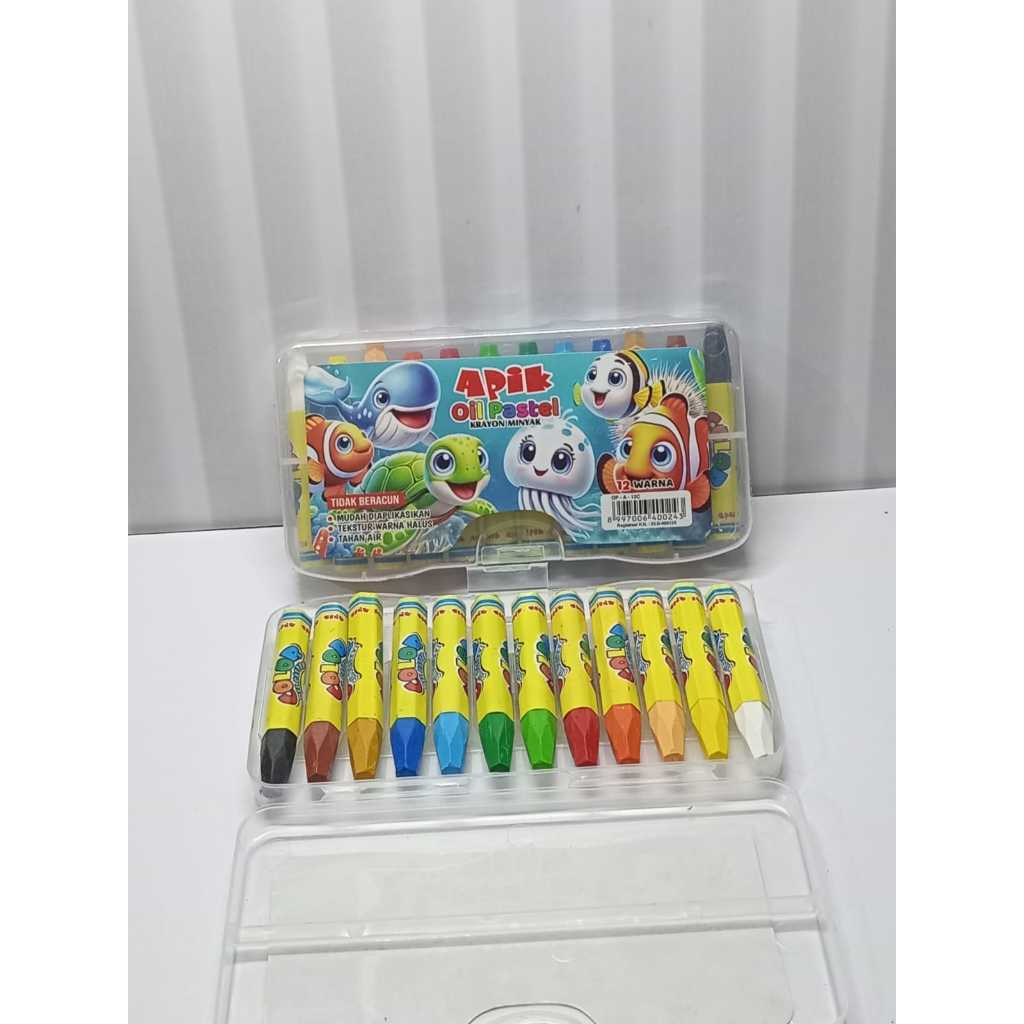 

Crayon / Krayon APIK 12 Warna / Oil Pastel APIK 12 Warna / Krayon Murah
