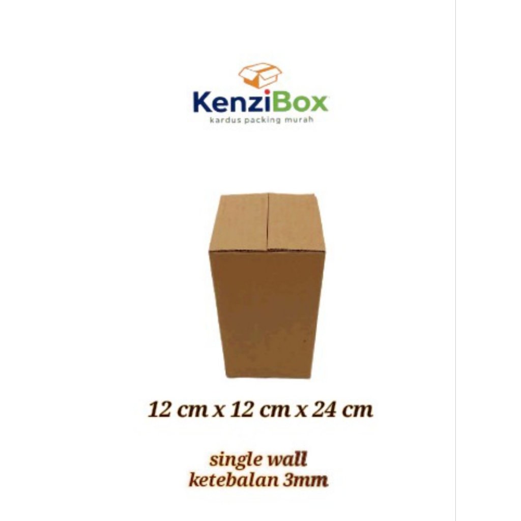 

kardus/karton/box uk. 12 x 12 x 24 cm single wall polos