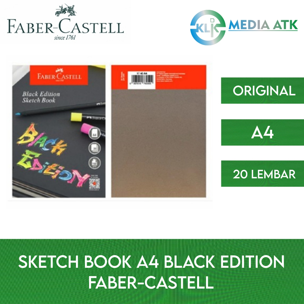 

Sketch Book Faber-Castell a4 Black Edition - 20 Lembar