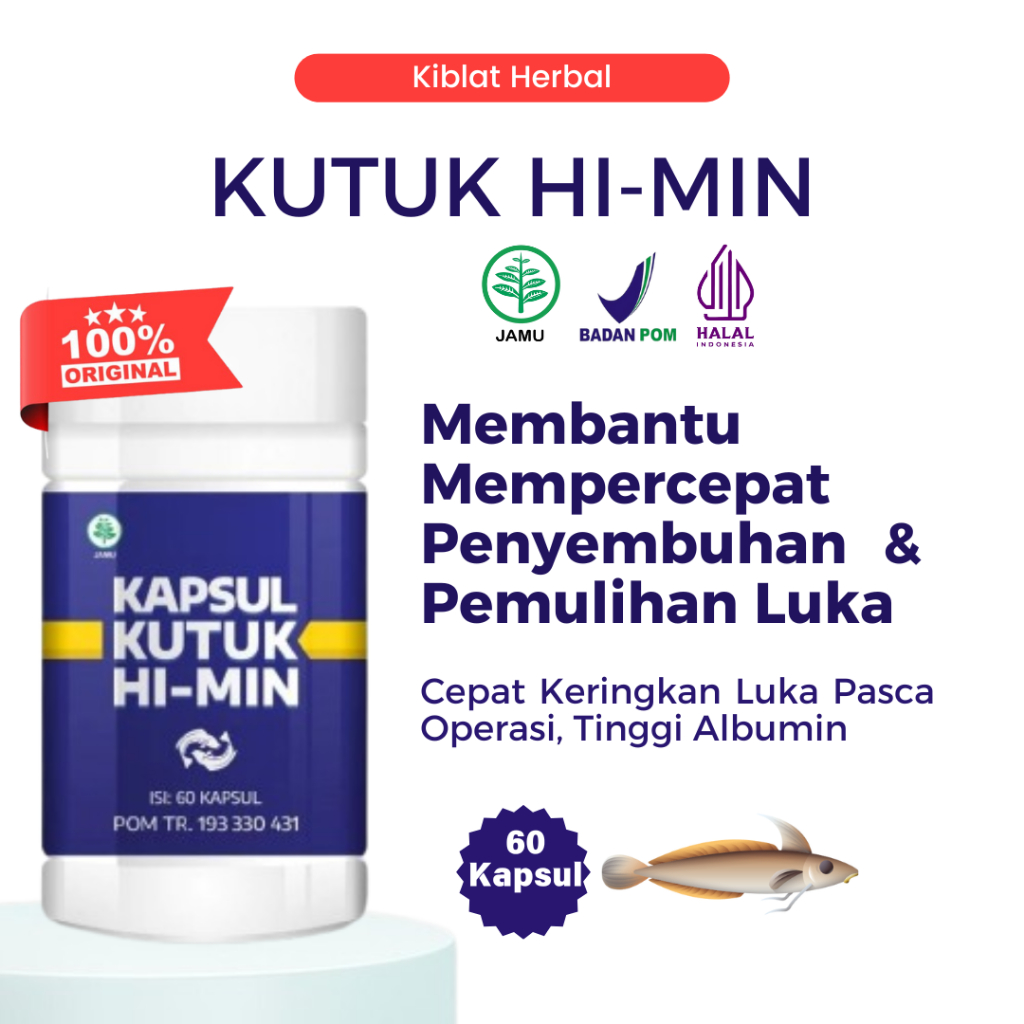 KAPSUL KUTUK HI-MIN NATURAFIT HERBAL PENYEMBUH LUKA ISI 60 KAPSUL