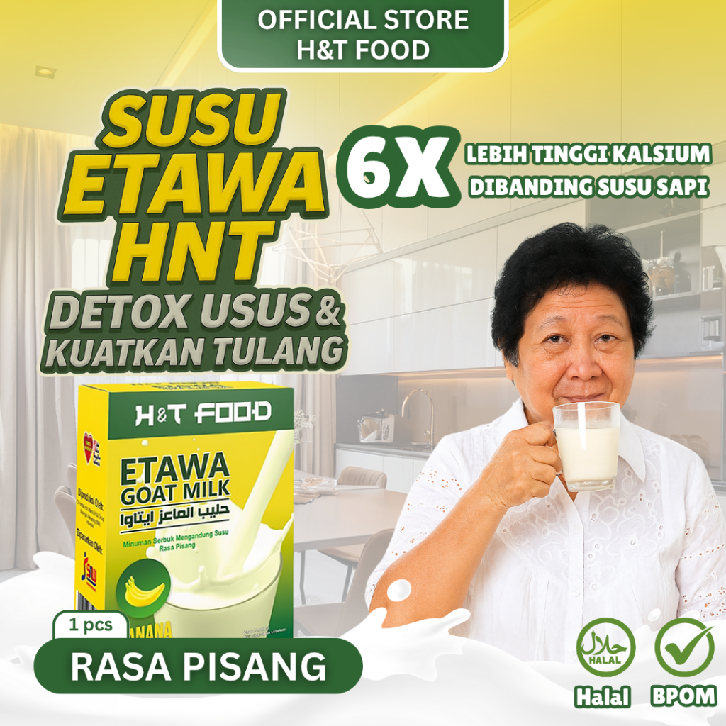 

[H&T Food] Etawa Goat Milk Banana - Susu Kambing Etawa Atasi Masalah Pencernaan dan Kuatkan Tulang