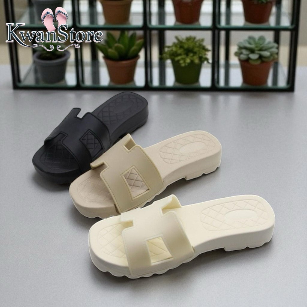 Selop Wanita Branded Original | Sendal Selop Wanita Terbaru 2025 | Sandal Santai Wanita Kekinian Kor