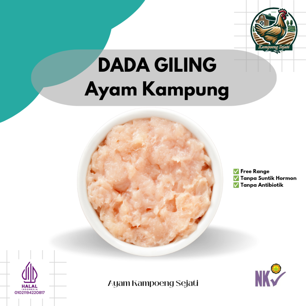

Dada Giling Ayam Kampung Tanpa kulit dan lemak 250Gram - 500Gram Frozen - Kampoeng Sejati