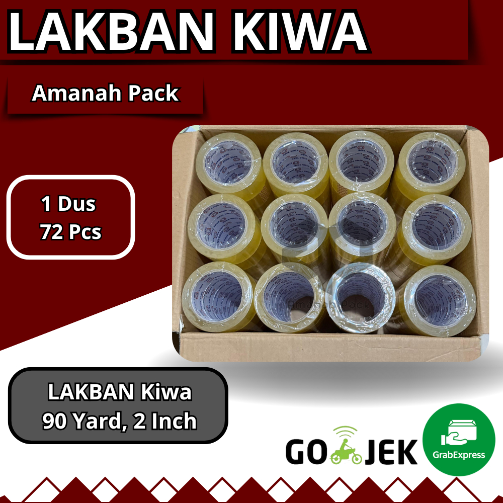 

LAKBAN KIWA TAPE 48MMX90YARD ( 1 Dus 72 Pcs )PALING MURAH BERKUALITAS