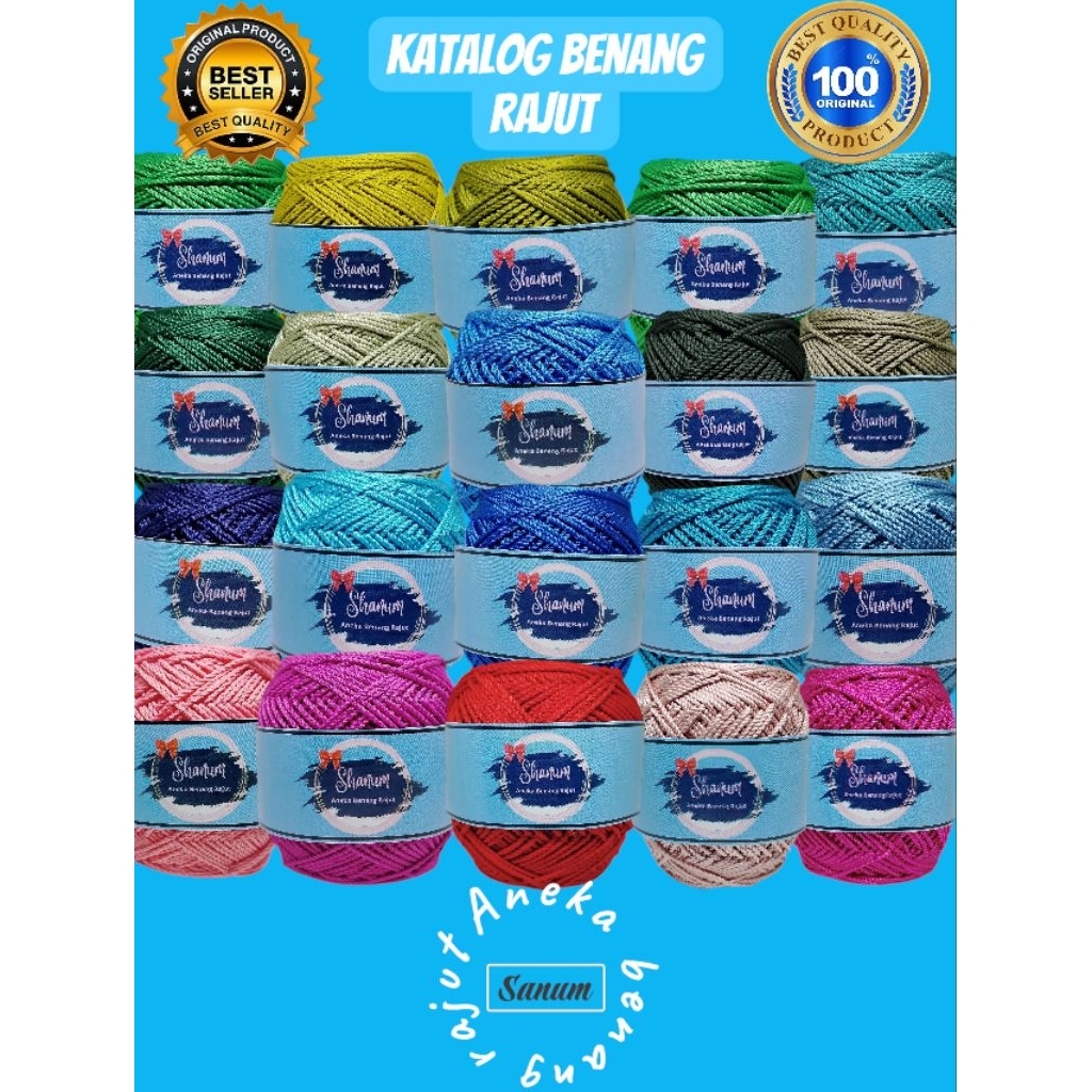 KATALOG BENANG RAJUT POLYESTER KILAP & DOFF/PILIH WARNA