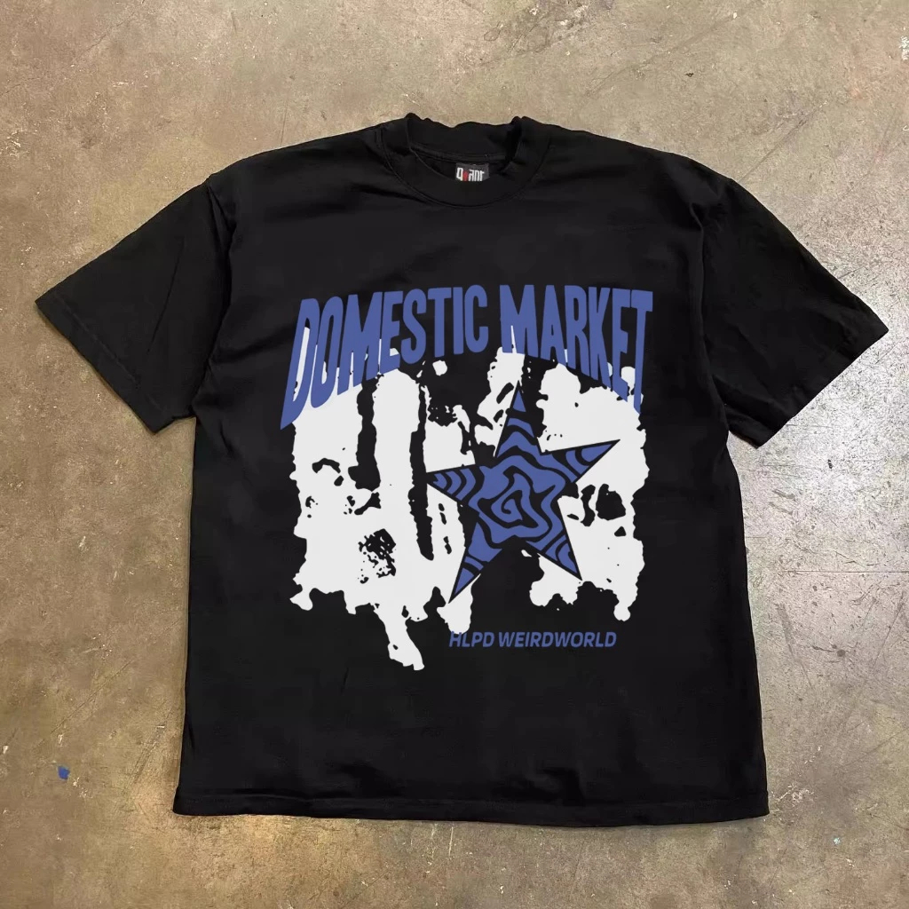 Domestic Market HLPD Weirdworld Korea Style T-shirt Oversize / Kaos Oversize Pria