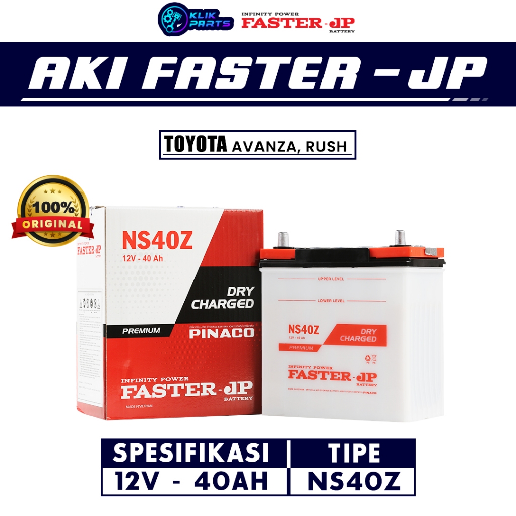 Aki Faster JP NS40Z 12V 40Ah Aki Basah