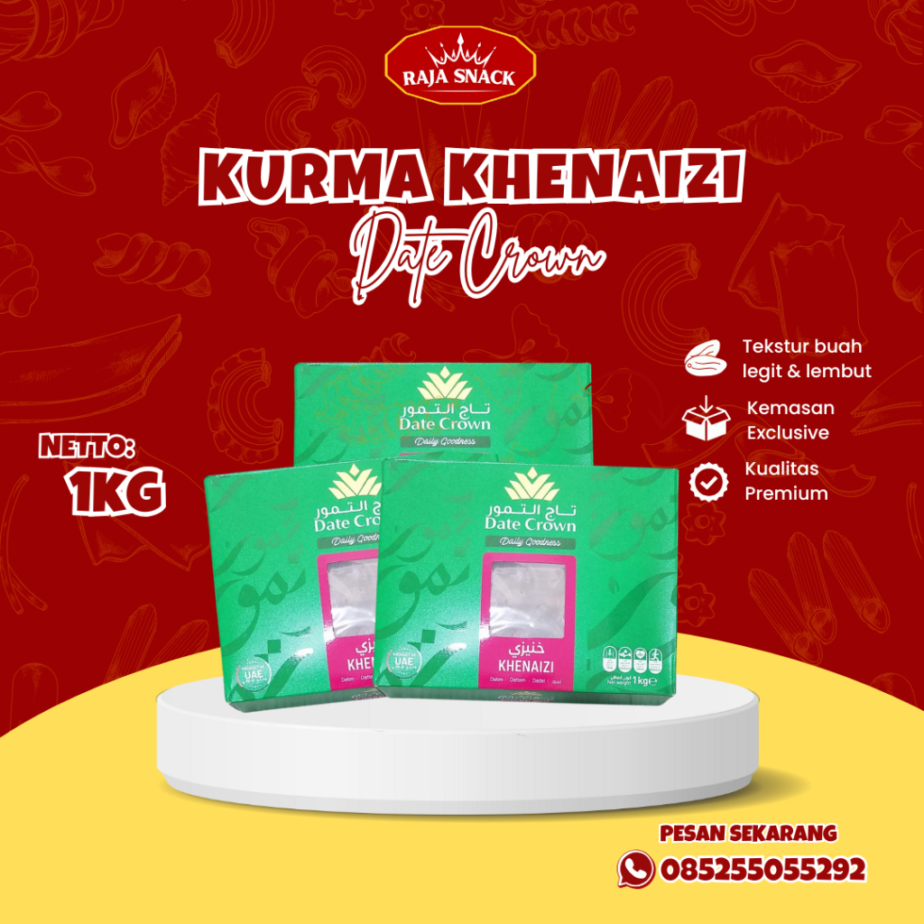 

Kurma Khenaizi Date Crown 1Kg Buah Pilihan Manis Tebal Lembut Premium Arab Oleh-oleh Umroh Haji